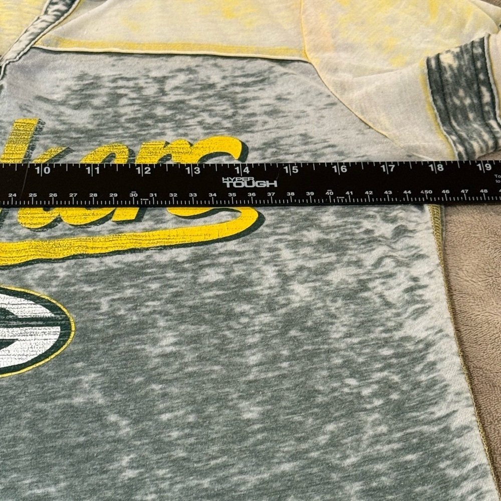NFL Team Apparel Green Bay Packers Green Gold Burn Out top Medium - Picture 6 of 7